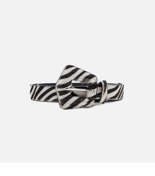 Zara + Animal Print Leather Belt