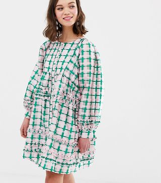 Dream Sister Jane + Oversized Smock Dress With Ruffle Detail