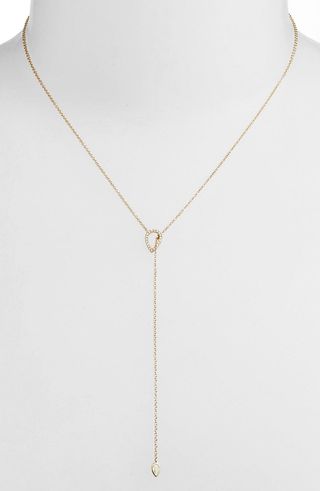 EF Collection + Teardrop Diamond Lariat Necklace