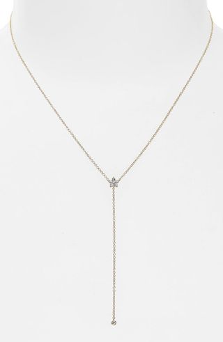 EF Collection + Diamond Flower Lariat Necklace