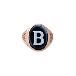 Jacquie Aiche + Carved Agate Initial Cameo Ring