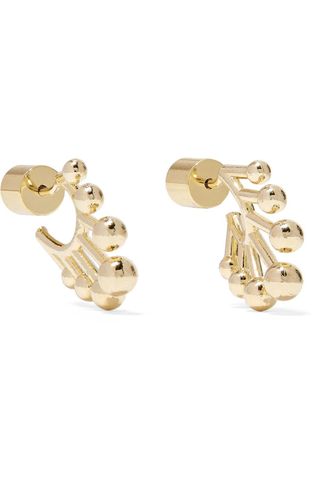 Jennifer Fisher + Dna Huggie Gold-Plated Hoop Earrings
