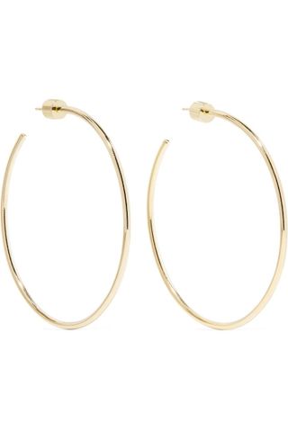 Jennifer Fisher + Skinny Gold-Plated Hoop Earrings