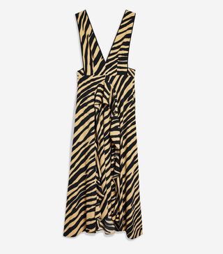Topshop + Sand Zebra Pinafore Dress