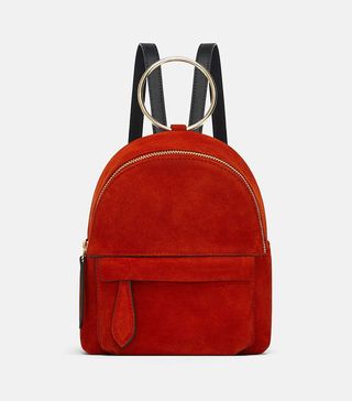 Zara + Mini Leather Backpack