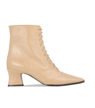 By Far + Kate Cream Leather Boots