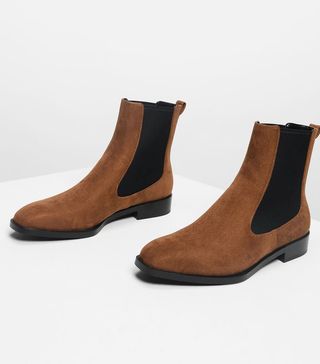 Charles & Keith + Cognac Chelsea Boots