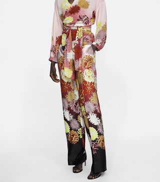 Zara + Floral Printed Pants