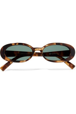 Le Specs + Outta Love Oval-Frame Tortoiseshell Acetate Sunglasses