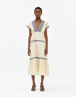 Farrow + Catherine Embroidered Dress