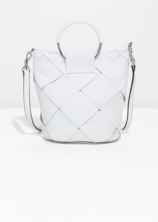& Other Stories + Woven Leather Bucket Bag