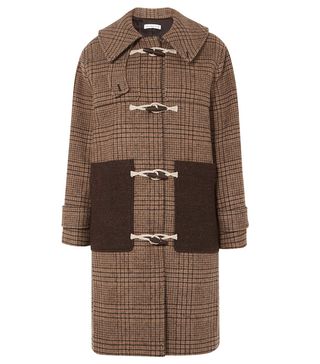 Rejina Pyo + Lila Hooded Checked Wool-Blend Duffle Coat