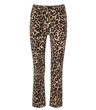 Paige + Hoxton Leopard-Print Slim-Leg Jeans