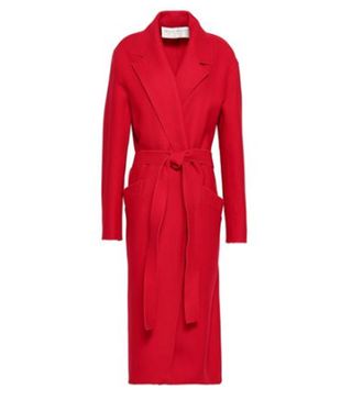 Amanda Wakely + Belted Wool-Blend Felt Coat
