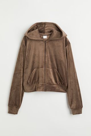 H&M + Velour Hooded Jacket