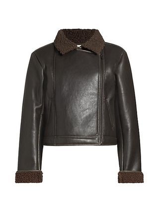 Splendid + Romy Vegan Leather & Faux Fur Jacket