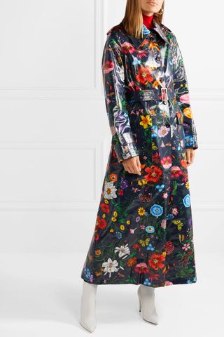 Gucci + Oversized Floral-Print Coated-Cotton Drill Trench Coat