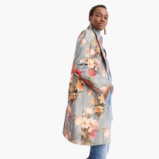 J.Crew + Collection Wool Topcoat in Ratti Jasper Floral