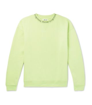 Acne Studios + Flogho Logo-Print Fleece-Back Cotton-Jersey Sweatshirt