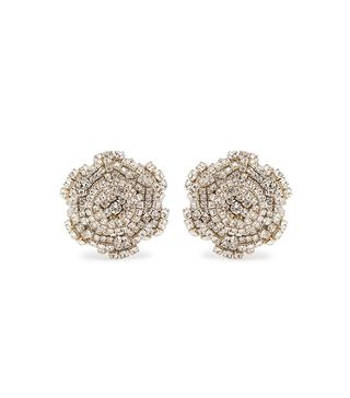 Rebecca de Ravenel + Ava Crystal Embellished Rose Earrings