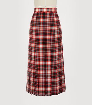 MSGM + Pleated Plaid Skirt