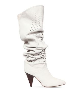 Isabel Marant + Laser Cut Suede Slouchy Boots