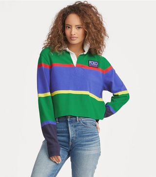 Polo Ralph Lauren + Cropped Cotton Rugby Shirt