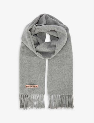 Acne Studios + Canada New Logo-Embroidered Wool Scarf