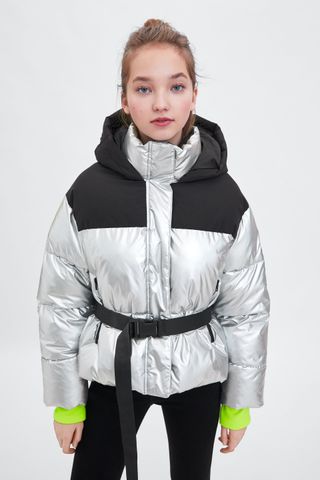 Zara + Recycled Capsule Puffer Jacket