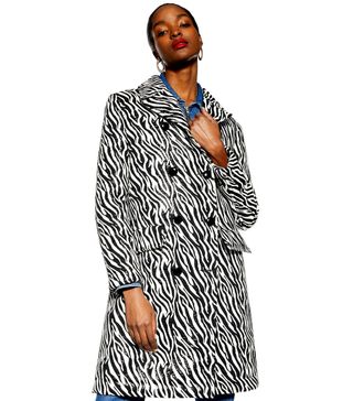 Topshop + Zebra Print Coat