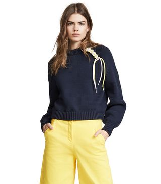 Tibi + Oversized Cropped Pullover