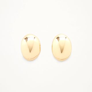 COS + Curved Gold-Pleated Earrings
