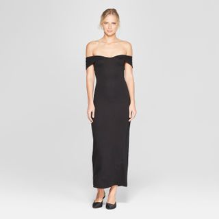 Who What Wear x Target + Off the Shoulder Knit Maxi Dress