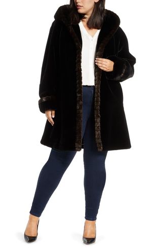 Gallery + Faux Fur Swing Coat