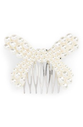 Simone Rocha + Imitation Pearl Bow Hair Comb