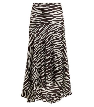 Ganni + Blakely Zebra Print Wrap Skirt