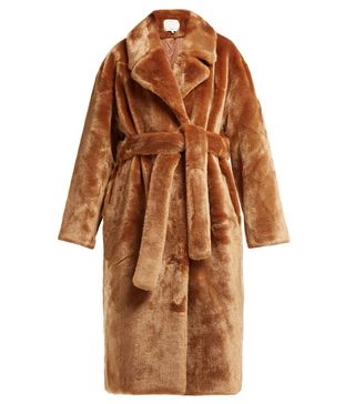 Tibi + Belted Faux Fur Coat
