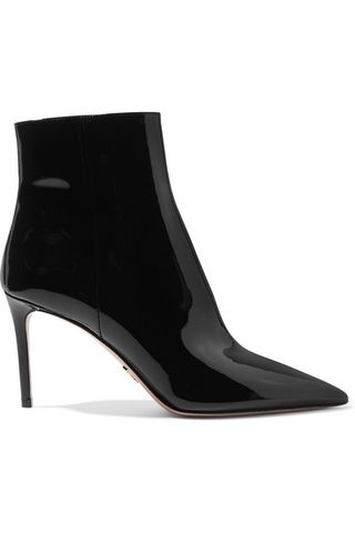 Prada + Patent-Leather Ankle Boots