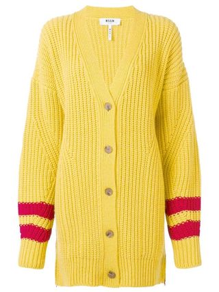 MSGM + Oversized Knitted Cardigan