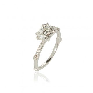 Annoushka + 18K White Gold Pavilion Diamond Engagement Ring