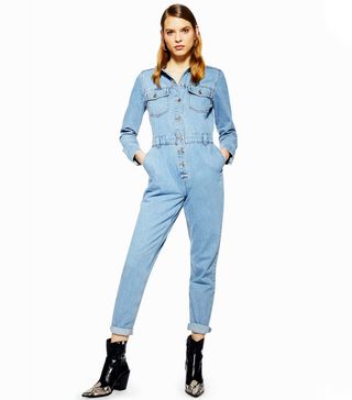 Topshop + Denim Slouchy Boilersuit