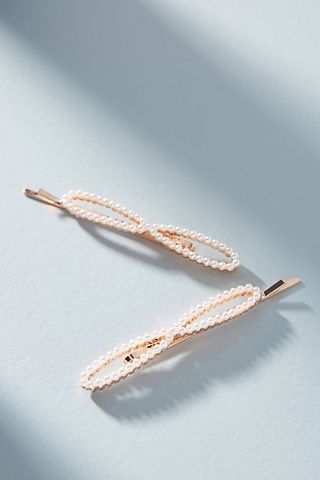 Anthropologie + Pearled Infinity Bobby Pin Set