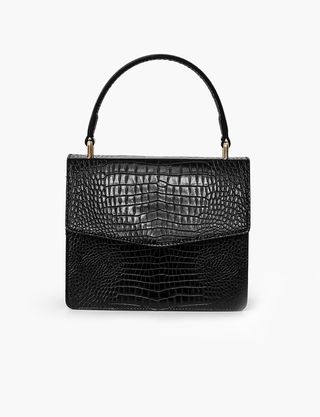 Pixie Market + Black Croc Mini Bag