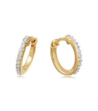 Missoma + Gold Pave Huggie Pair