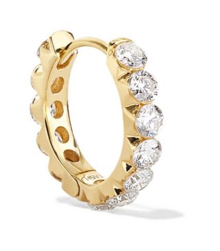 Maria Tash + 9.5MM 18-Karat Gold Diamond Hoop Earring