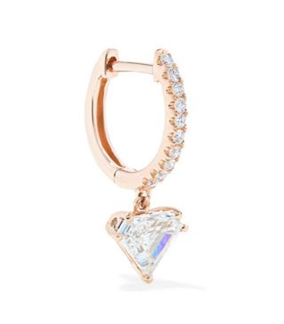 Anita Ko + Huggie 18-Karat Rose Gold Diamond Earring