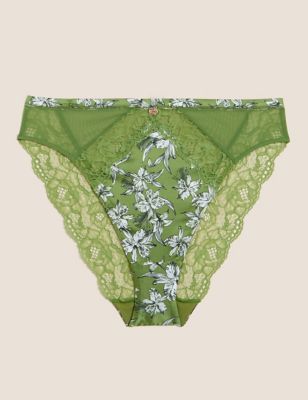 Rosie + Nerine Silk Print High Waisted High Leg Knickers