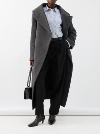 Toteme + Side-Button Wool-Blend Coat