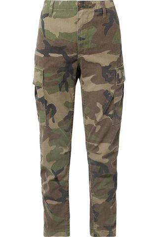 Re/Done + Camouflage-Print Canvas Tapered Pants