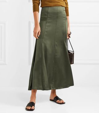 Albus Lumen + Silk-Satin Maxi Skirt